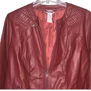 - Catherine’s faux leather jacket size OX Maroon